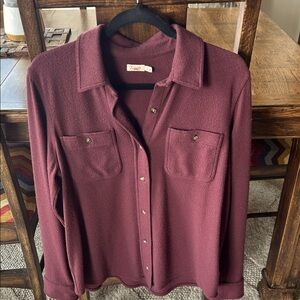 Faherty Deep Burgundy Button-Down Legend Shirt